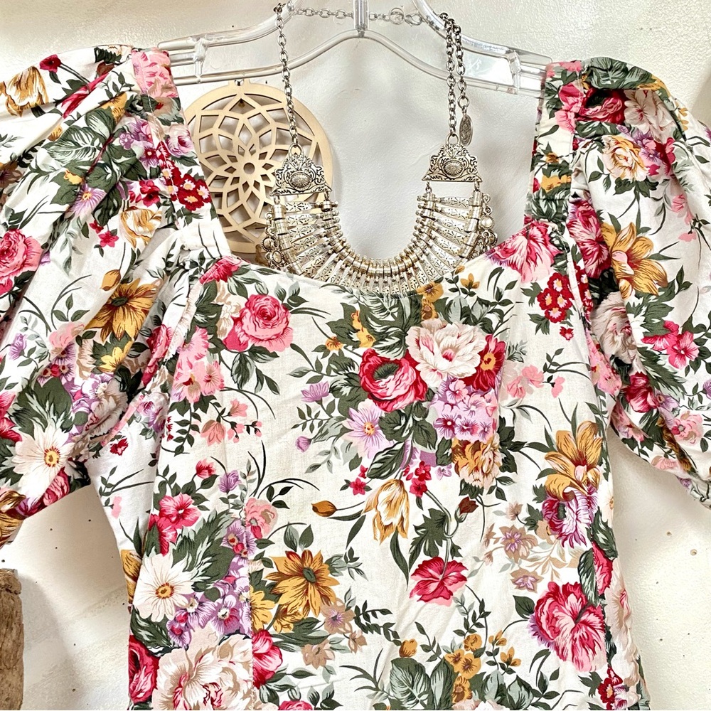 Floral Puff Sleeve Dress